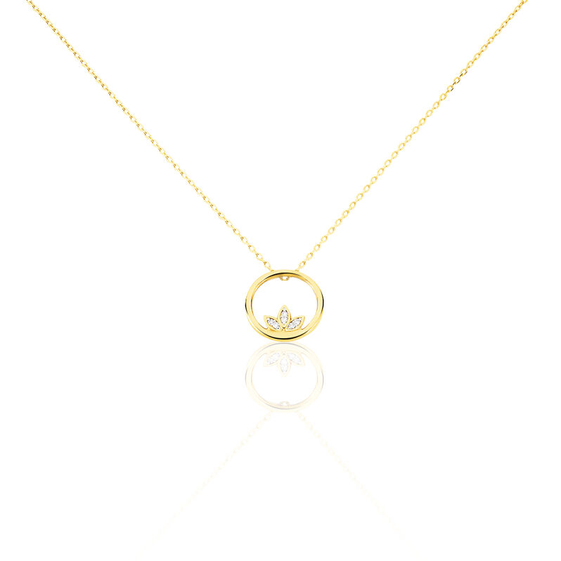 Collier Or Jaune Helia Cercle Diamants - Spannringe Damen | OROVIVO