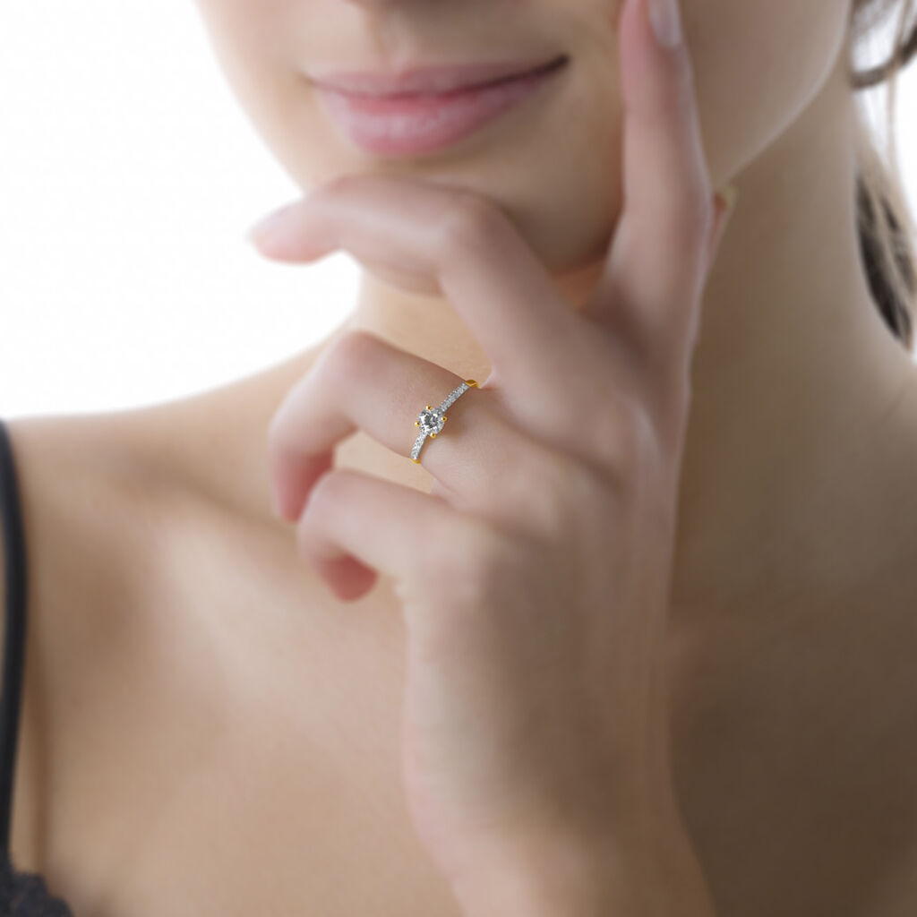 Bague Manon Or Jaune Amethyste - Spannringe Damen | OROVIVO