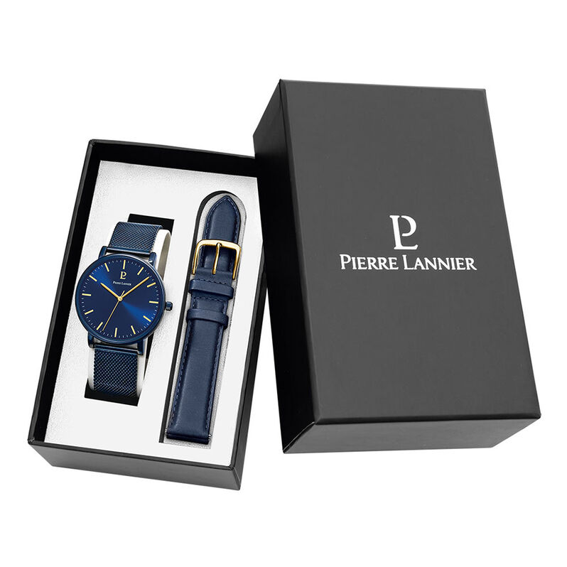 Coffret De Montre Pierre Lannier Essential Bleu - Spannringe Herren | OROVIVO