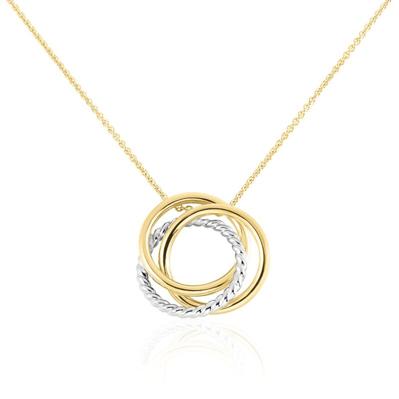 Damen Halskette Messing Gold 750 plattiert Bicolor - Halsketten Damen | OROVIVO