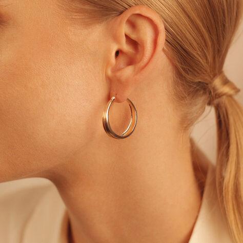 Damen Creolen Messing Gold 750 plattiert 5 Micron - Creolen Damen | OROVIVO