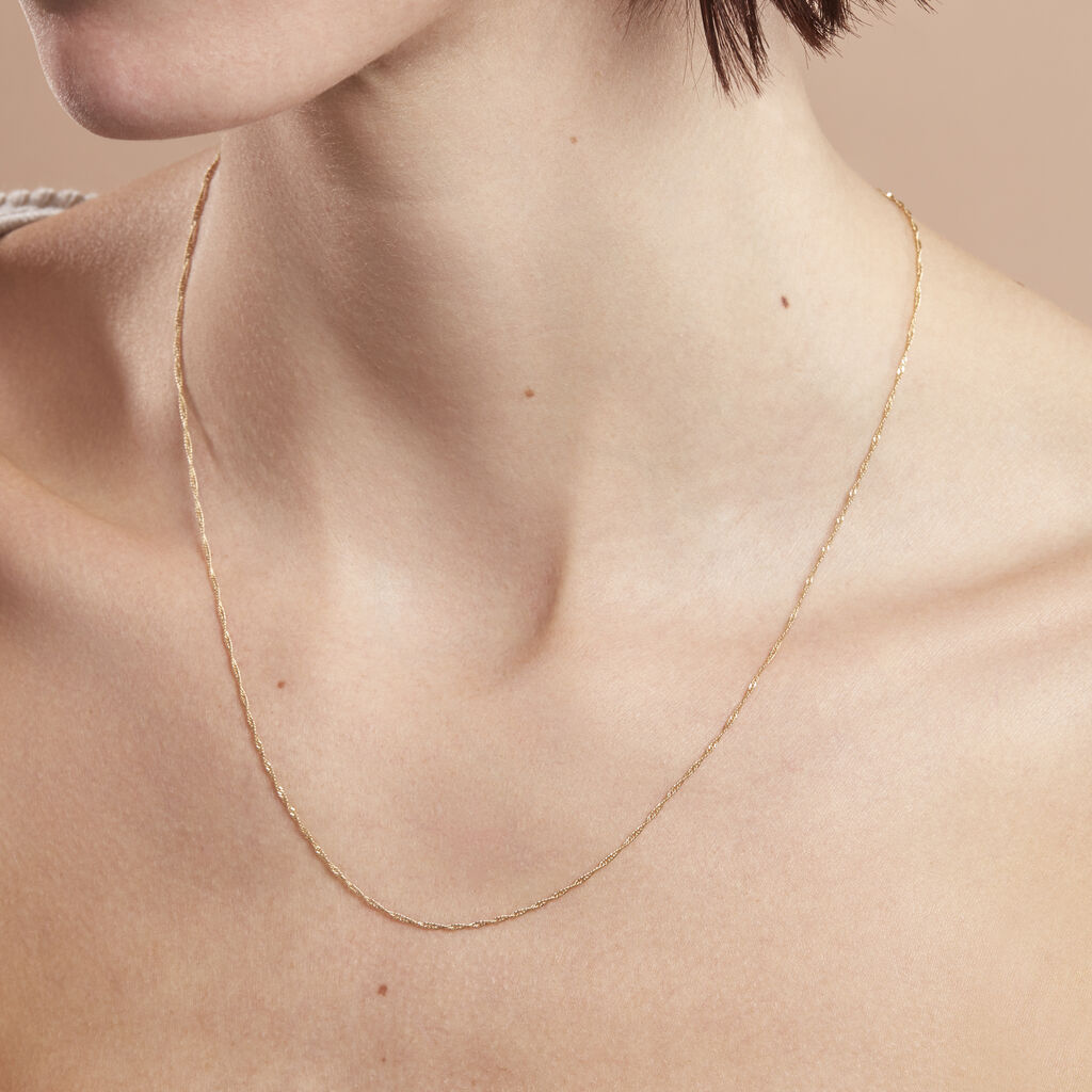 Damen Singapurkette Gold 375  - Halsketten Damen | OROVIVO
