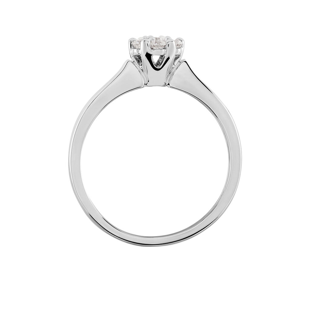 Carocla Damen Ring Wei&szlig;gold 750 (18 Karat) Diamant Wei&szlig; 0,27 ct