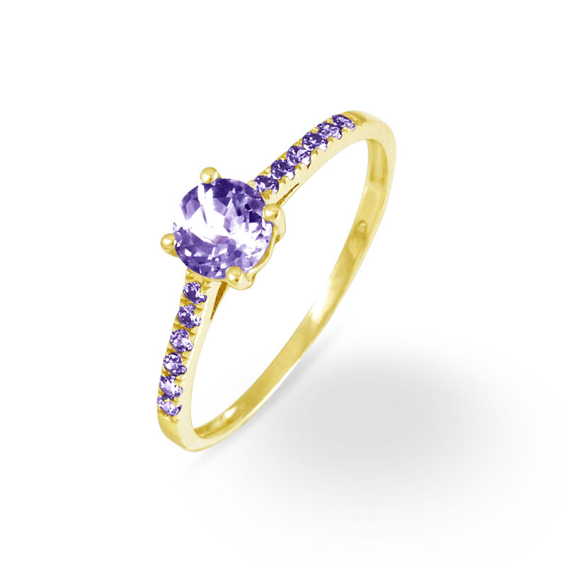 Bague Manon Or Jaune Amethyste - Spannringe Damen | OROVIVO