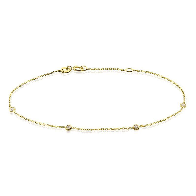 RENI Damen Armband Gold 375 (9 Karat) Zirkonia Wei&szlig; 0,26 ct - Armb&auml;nder Damen | OROVIVO