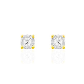 Damen Ohrstecker Gold 375 Diamant 0,03ct  - Ohrstecker Damen | OROVIVO