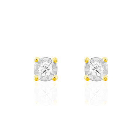 Damen Ohrstecker Gold 375 Diamant 0,03ct  - Ohrstecker Damen | OROVIVO