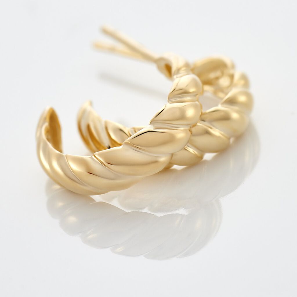 CROISSANT Damen Creolen Gold 375 (9 Karat) B 3,2 mm - Creolen Damen | OROVIVO