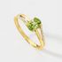 ELENEA Damen Ring Gold 375 (9 Karat) Peridot Grün 0,89 ct Oval