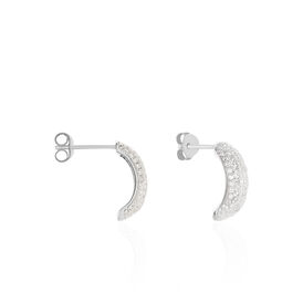 Damen Steckcreolen Silber 925 Zirkonia  - Creolen Damen | OROVIVO