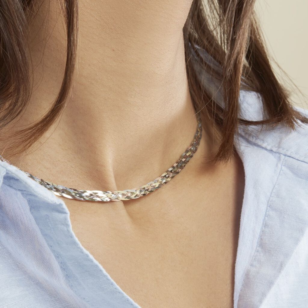 Collier Jasmin Tresse Or Tricolore - Spannringe Damen | OROVIVO