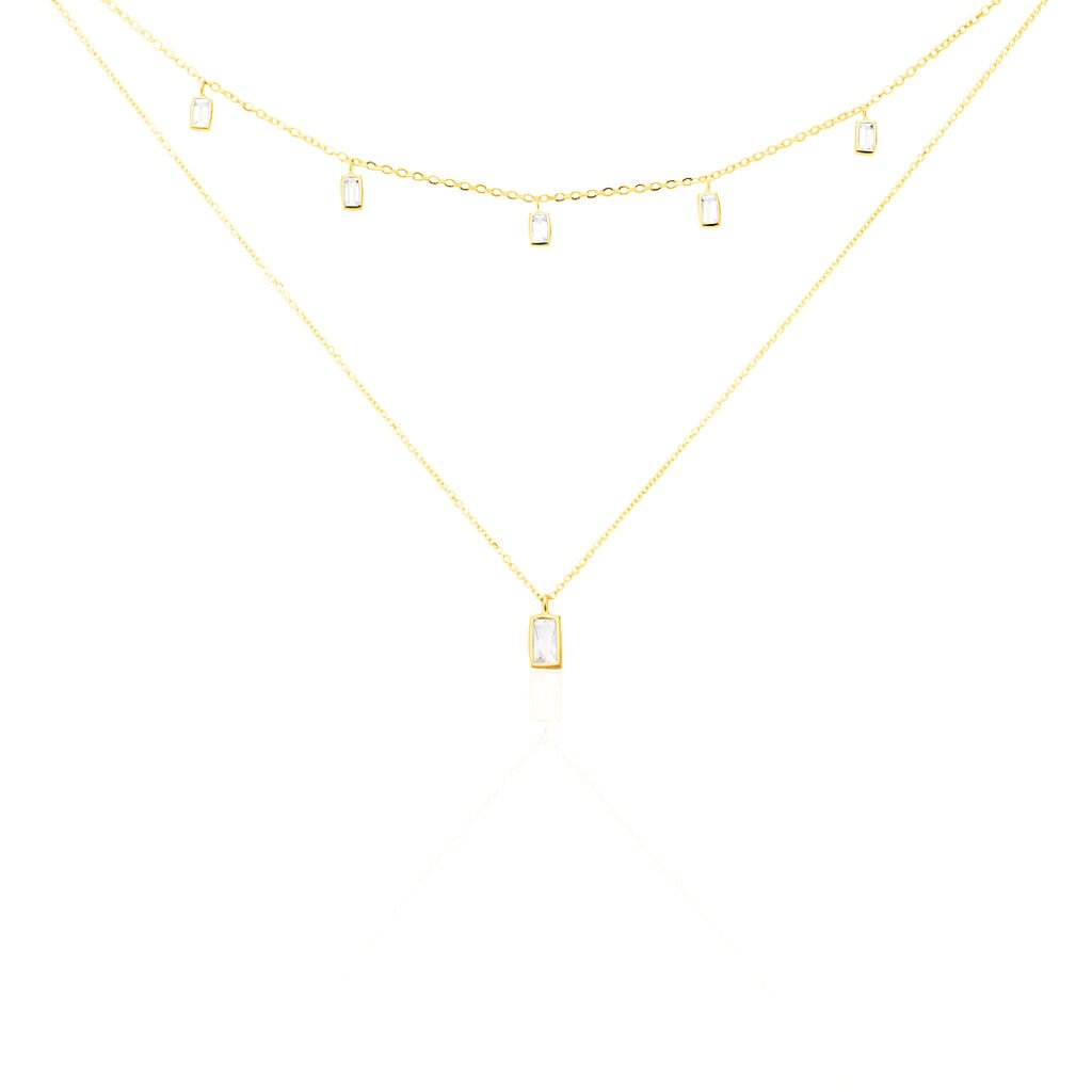 Thumbnail - Damen Collier Gold 375 Zirkonia Tropfen Ginna 2, Collier mit Stein