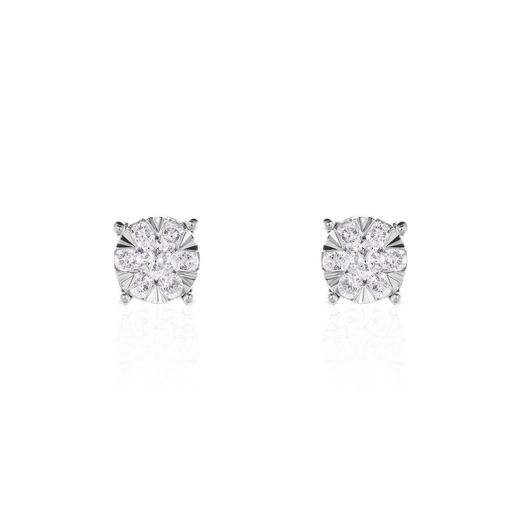 🦚 Damen Ohrstecker Weißgold 750 Diamant 0,3ct Petali , Ohrstecker mit Stein