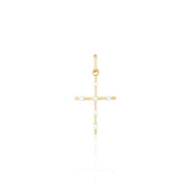 Kreuz Anhänger Gold 375 Zirkonia Esther - Kreuzanhänger Familie | OROVIVO