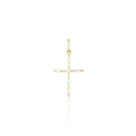 Kreuz Anhänger Gold 375 Zirkonia Esther - Schmuckanhänger Familie | OROVIVO