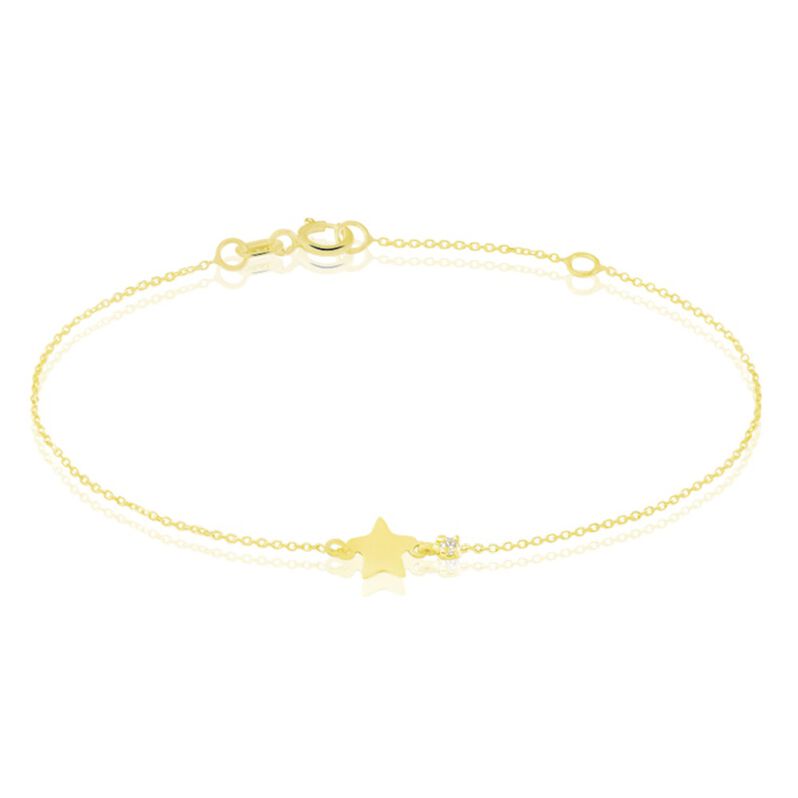 Bracelet Or Jaune Marie Lou Oxyde De Zirconium - Spannringe Kinder | OROVIVO