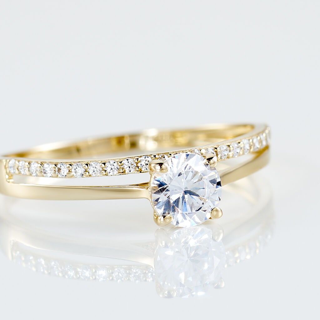 Solitaire Anatoline Or Jaune Oxyde De Zirconium - Spannringe Damen | OROVIVO