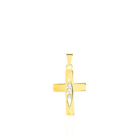 Kreuz Anhänger Gold 375 Zirkonia Johanna - Kreuzanhänger Familie | OROVIVO
