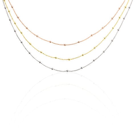 Damen Halskette Silber 925 Tricolor Vergoldet - Halsketten Damen | OROVIVO