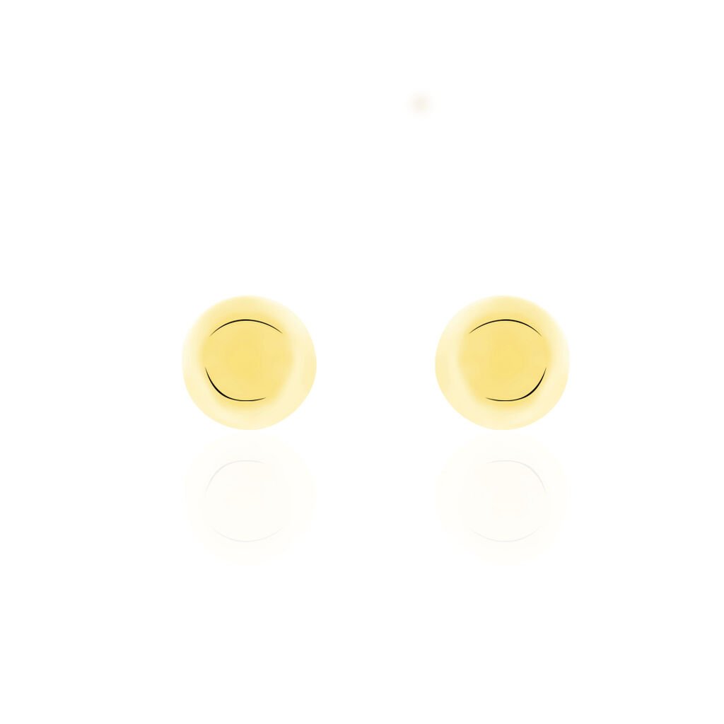 Damen Ohrstecker Gold 375 Kugel 6mm, Ohrstecker ohne Stein