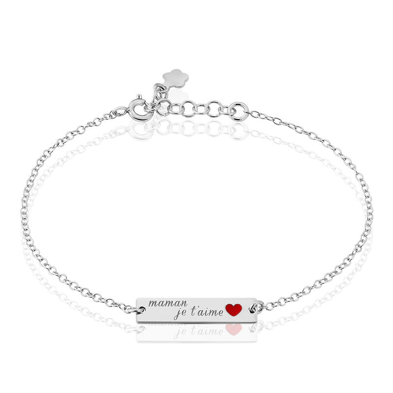 Bracelet Marti Argent Plaque Ecriture - Spannringe Damen | OROVIVO