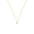 Sonate Damen Collier Gold 585 (14 Karat) Synthetischer Diamant Weiß 0,26 ct