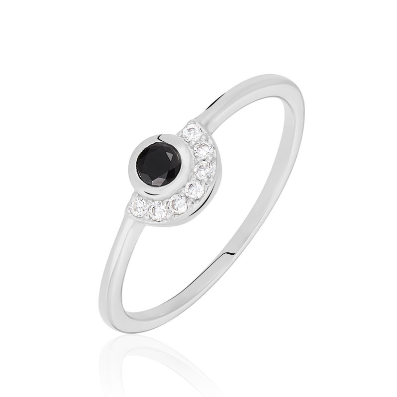 Bague Phybie Argent Oxydes Noir Et Weiss - Spannringe Damen | OROVIVO