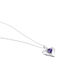 ARIDA HERZ Damen Collier Silber 925 Zirkonia Violett 0,16 ct Herz B 1,2 mm