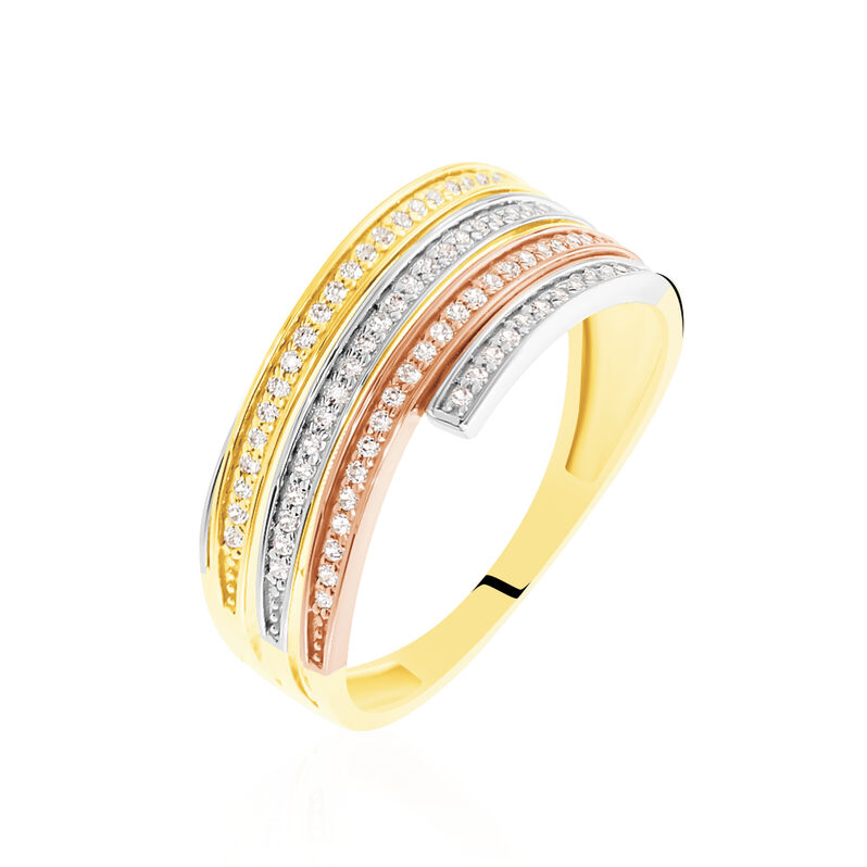 Bague Or Tricolore Ramia5 Rangs Semi - Spannringe Damen | OROVIVO