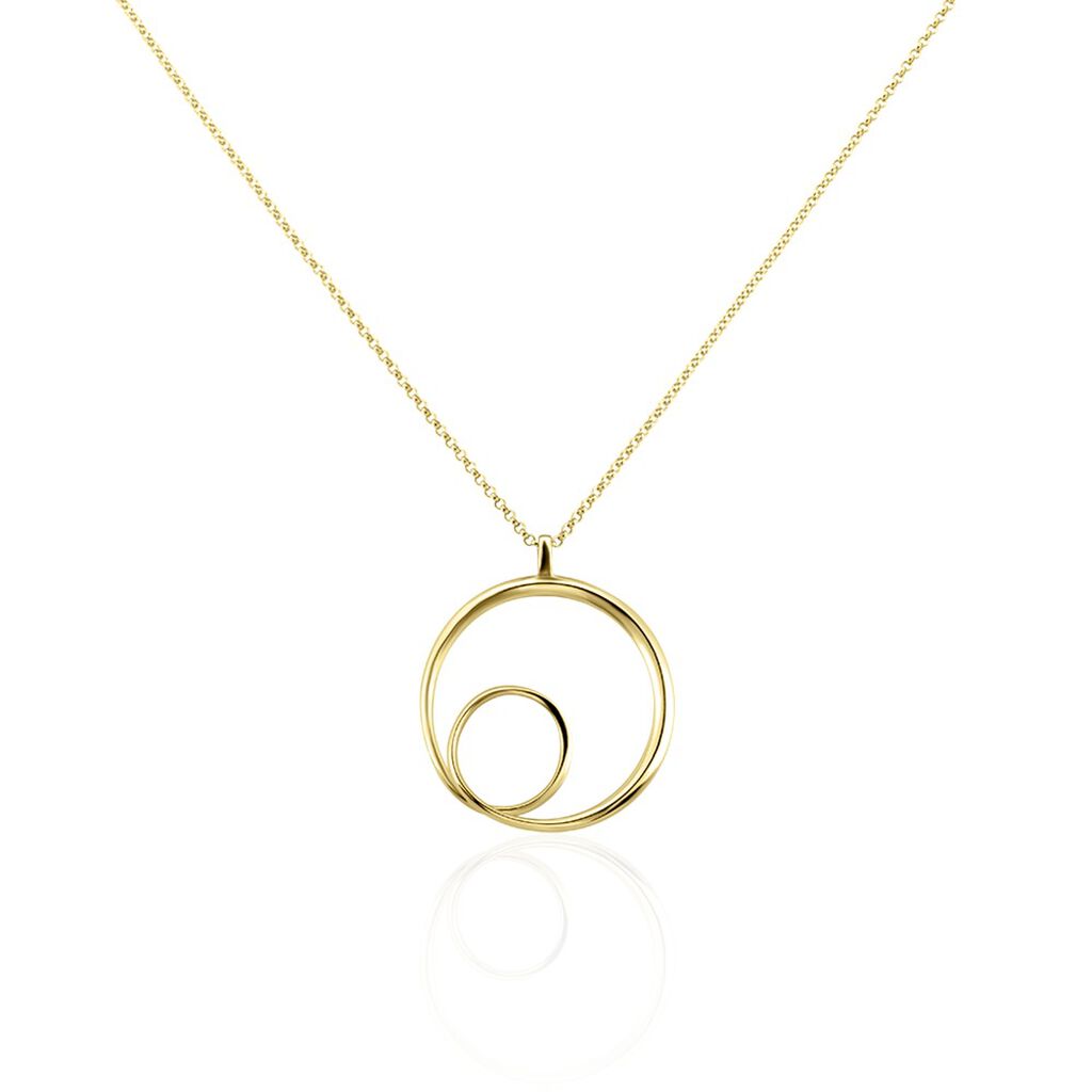 ANNA Damen Collier Silber vergoldet 925 B 0,65 mm, Collier ohne Stein