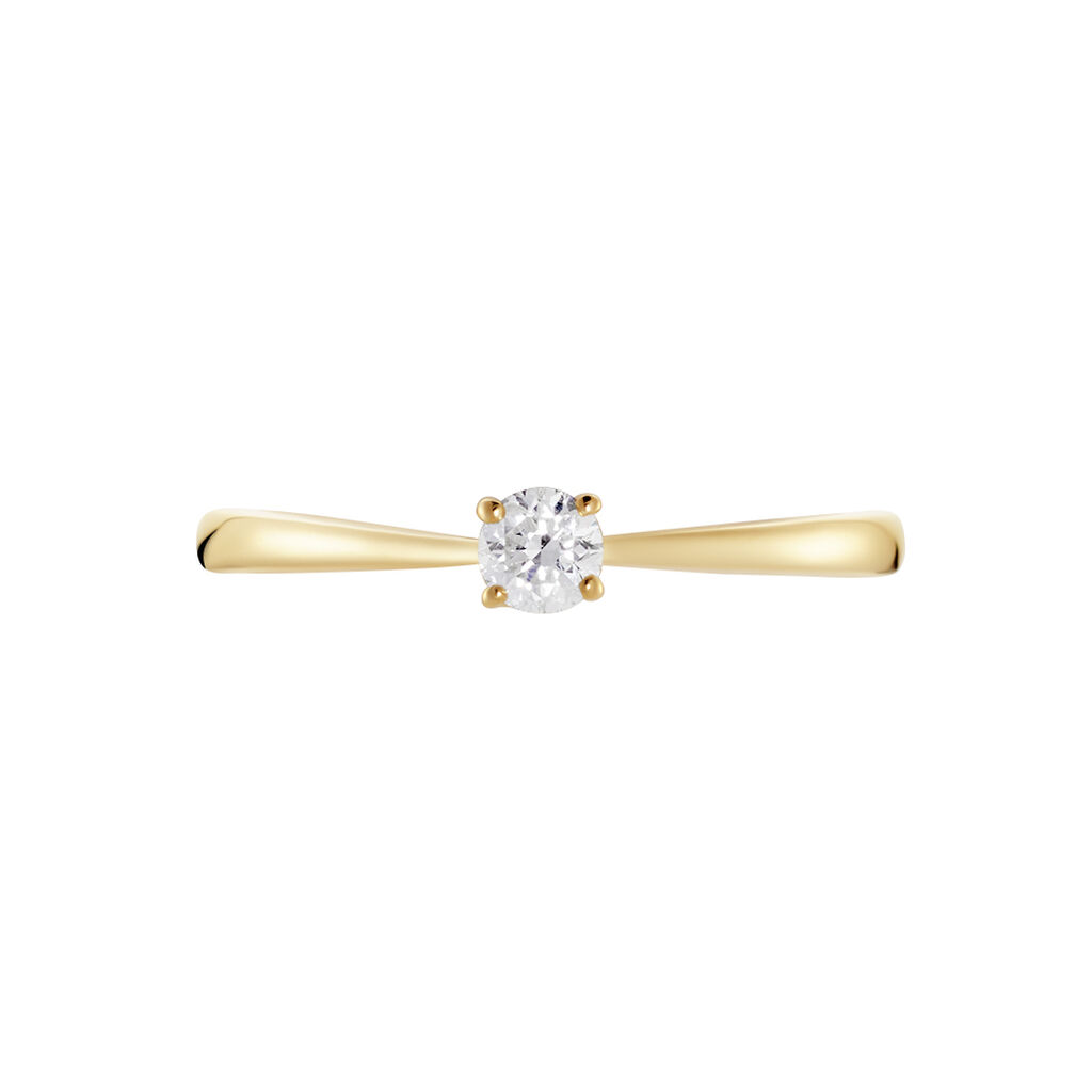 Damen Ring Gold 375 Diamant 0,15ct Victoria  - Verlobungsringe Damen | OROVIVO