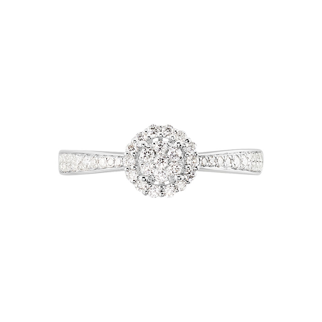 Bague Or Weiss Et Diamants - Spannringe Damen | OROVIVO