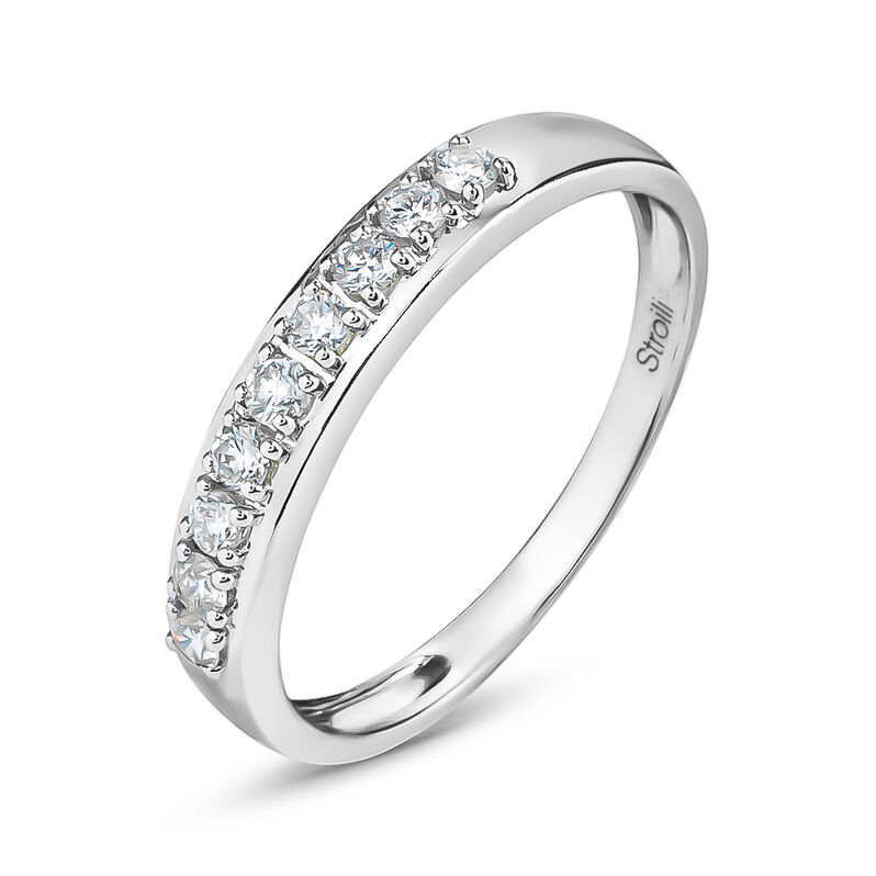 Anello Riviere Firmamenti Oro Bianco Diamante - Spannringe Damen | OROVIVO