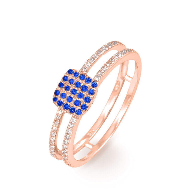 Bague Aude Or Rose Saphir Et Diamant - Spannringe Damen | OROVIVO