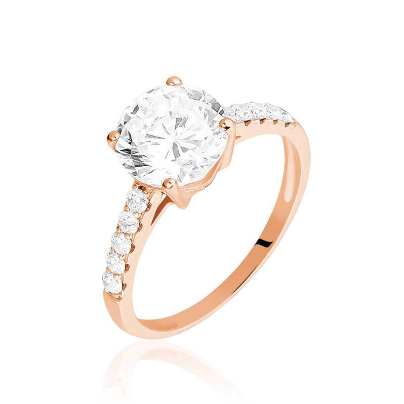 Solitaire Or Rose Oxyde Accompagne - Spannringe Damen | OROVIVO