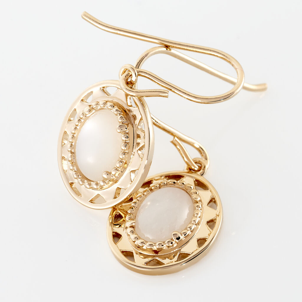Boucles D'oreilles Plaque Or Li-nei Pendantes Ovales - Spannringe Damen | OROVIVO