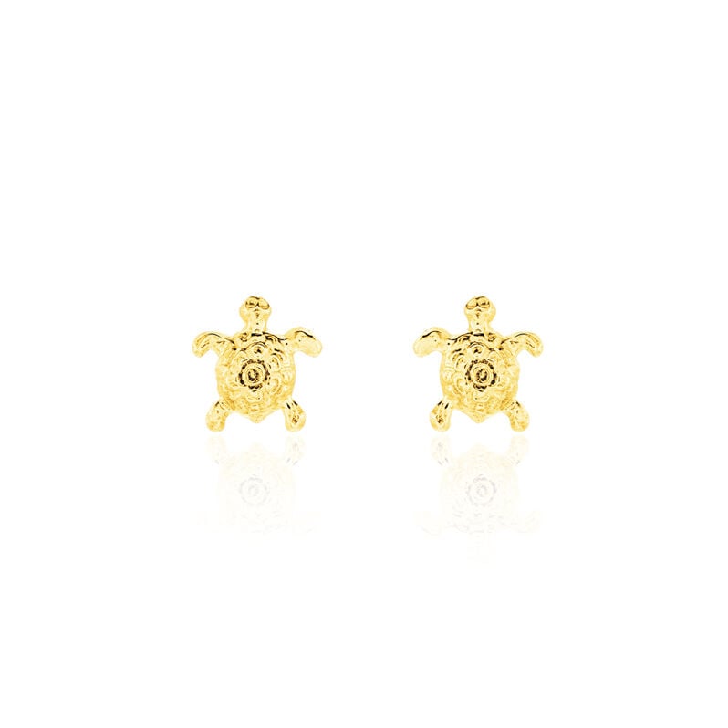 Ohrstecker Gold 375 Schildkr&ouml;te - Ohrstecker Familie | OROVIVO