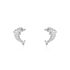 INES 1 Kinder Ohrstecker Silber 925 Zirkonia Weiß 0,16 ct Delfin