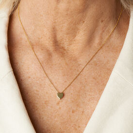 Damen Halskette Gold 375 Herz Ornamente Ankerkette Kila - Herzketten Damen | OROVIVO