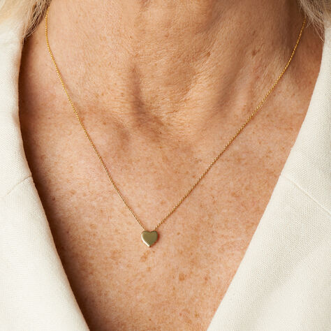 Damen Halskette Gold 375 Herz Ornamente Ankerkette Kila - Halsketten Damen | OROVIVO