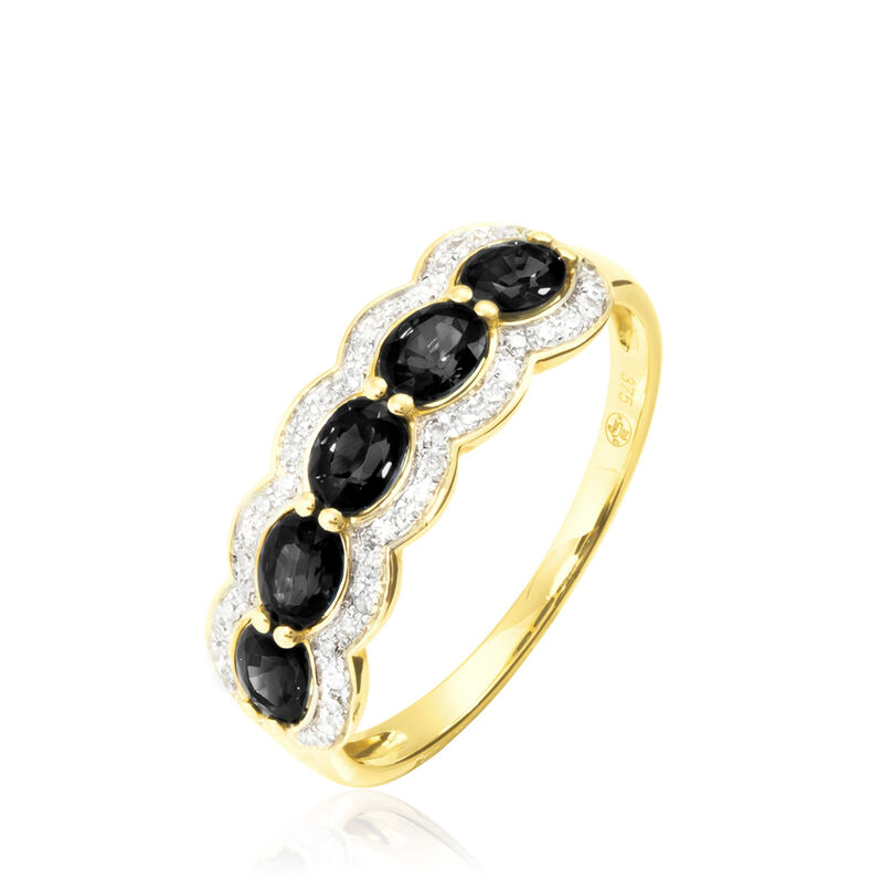 Bague Margaux Or Jaune Agate Et Diamant - Spannringe Damen | OROVIVO