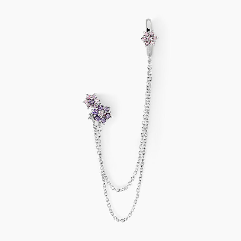 Bijoux D'oreilles Blossom Bash Argent Weiss Oxyde De Zirconium - Spannringe Damen | OROVIVO