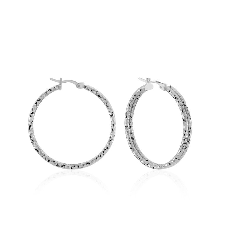 Creoles Argent Rhodie Adelys - Spannringe Damen | OROVIVO
