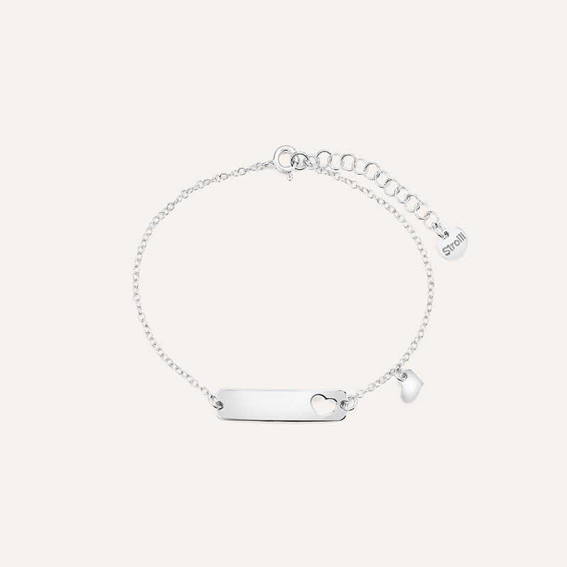 Bracciale Con Targhetta Silver Collection Argento Rodiato - Spannringe Damen | OROVIVO