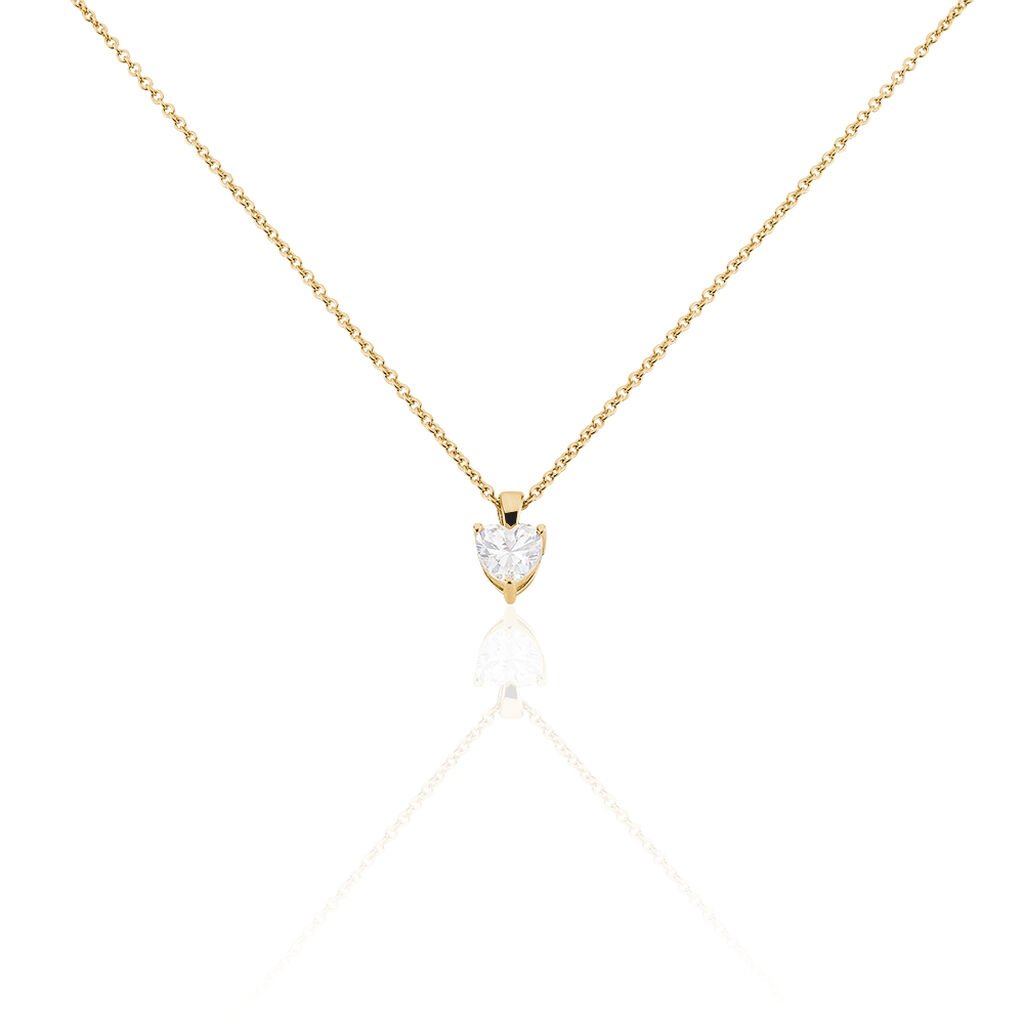 Thumbnail - Damen Collier Vergoldet Zirkonia Herz Anisha, Collier mit Stein