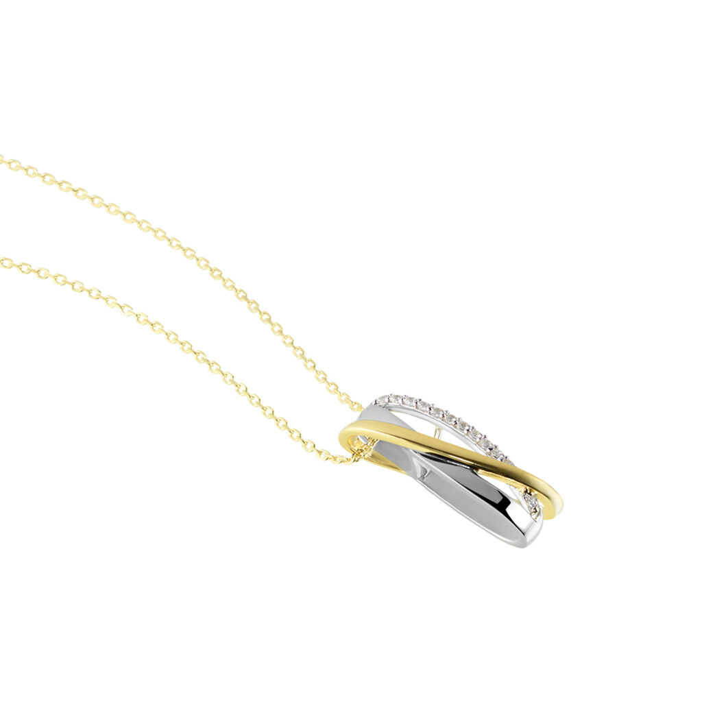 Damen Halskette Gold 375 Bicolor Zirkonia - Halsketten Damen | OROVIVO