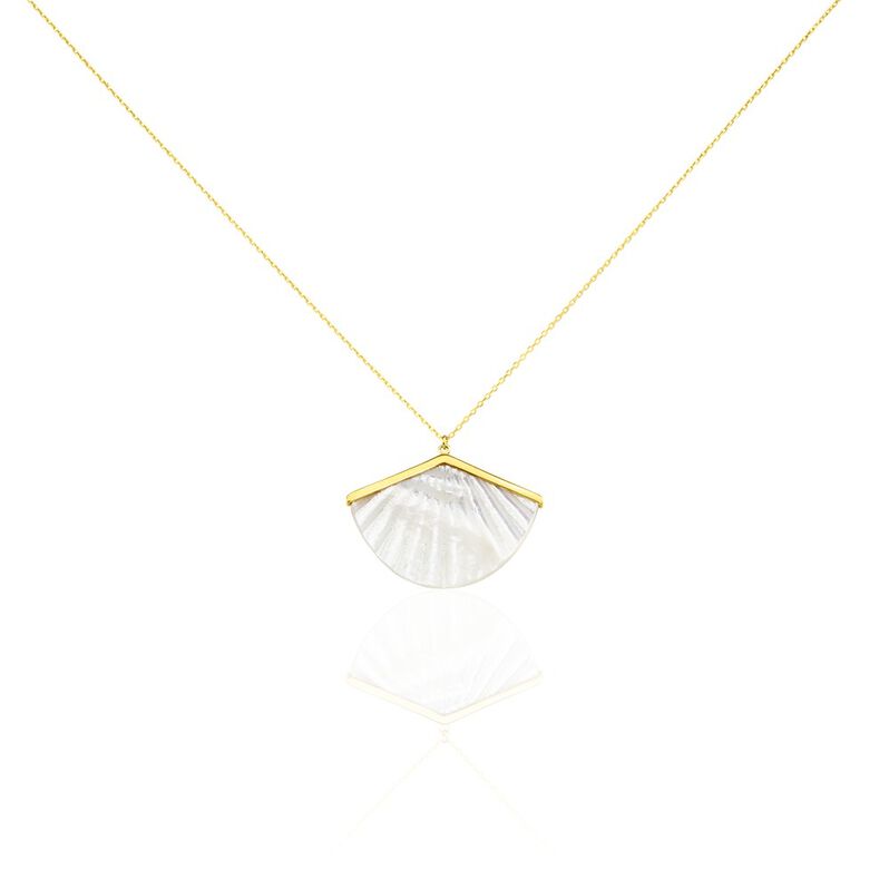 Damen Collier Gold 375 Perlmutt Perlmutt Arielle - Halsketten Damen | OROVIVO