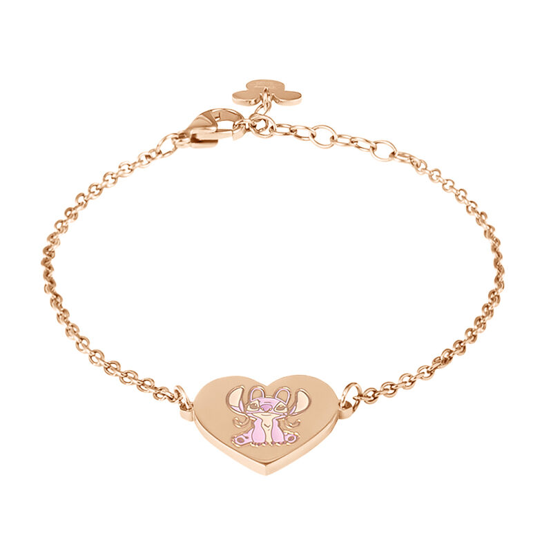 Bracciale Catena Lilo & Stitch Acciaio Rosa - Spannringe Damen | OROVIVO