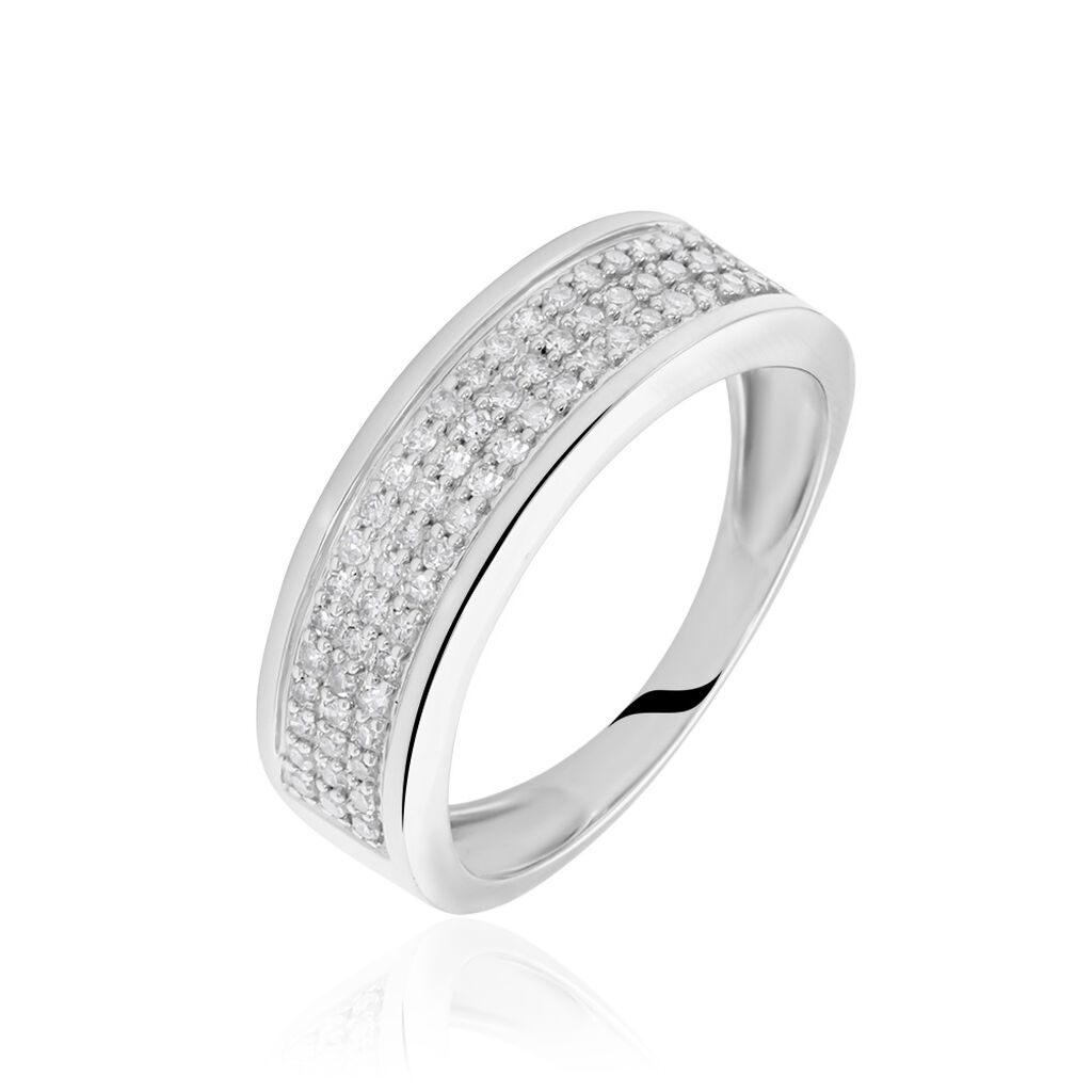 Bague Setti Or Blanc Diamant - Spannringe Damen | OROVIVO
