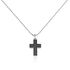 OV OZDEN Herren Collier Edelstahl Bicolor Religi&ouml;ses Kreuz B 2 mm